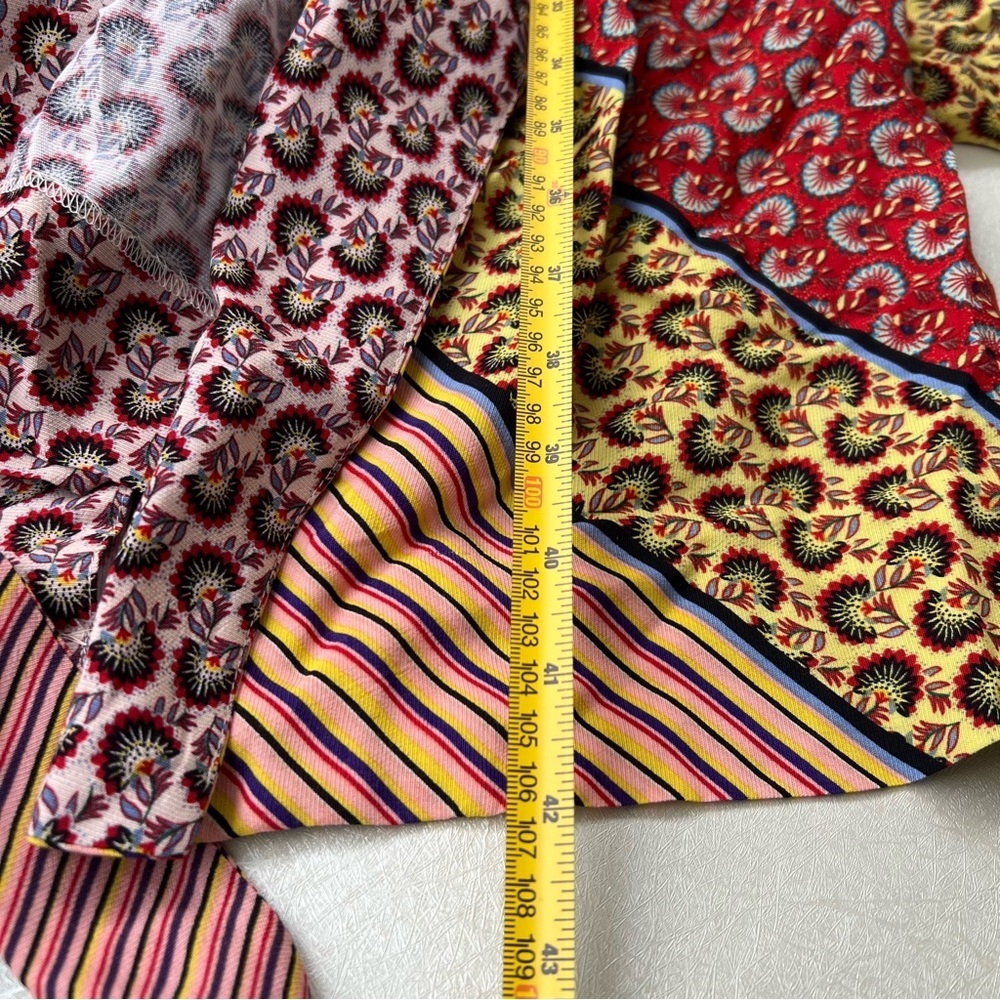 Cabi Multicolor Longline Kimono w/Tie and pockets Patchwork Boho Women’s Size S - Picture 6 of 9